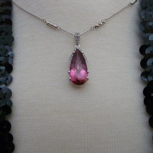 Cruzeiro rubellite tourmaline w/diamonds